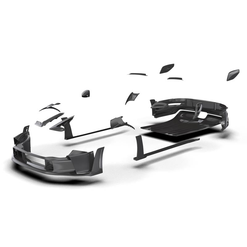 1016 Industries Porsche 992 GT3RS Side Skirts with Uprights