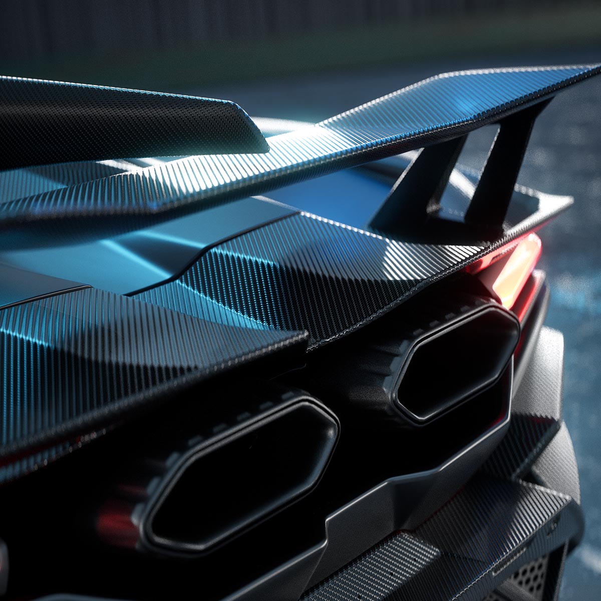 1016 Industries Lamborghini Revuelto Fixed Race Spoiler (W/ Base & EDM)