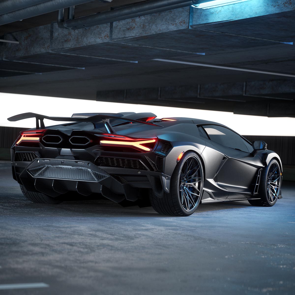 1016 Industries Lamborghini Revuelto Roof Scoop Fin