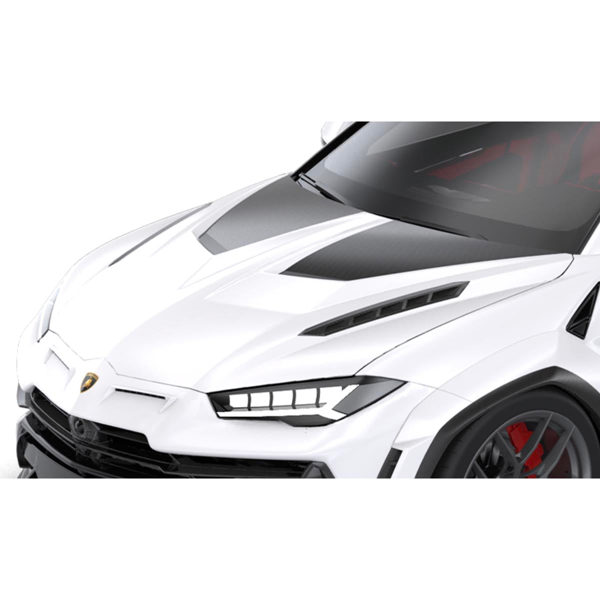 1016 Industries Lamborghini Urus Performante Race Hood (Version 2.0) Paintable FRP Base