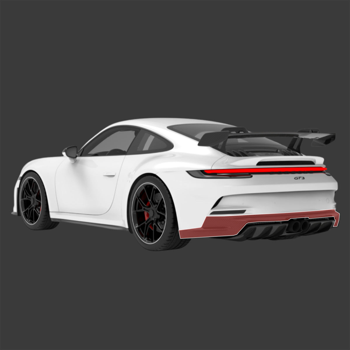 1016 Industries Porsche GT3 992 Rear Diffuser Upper