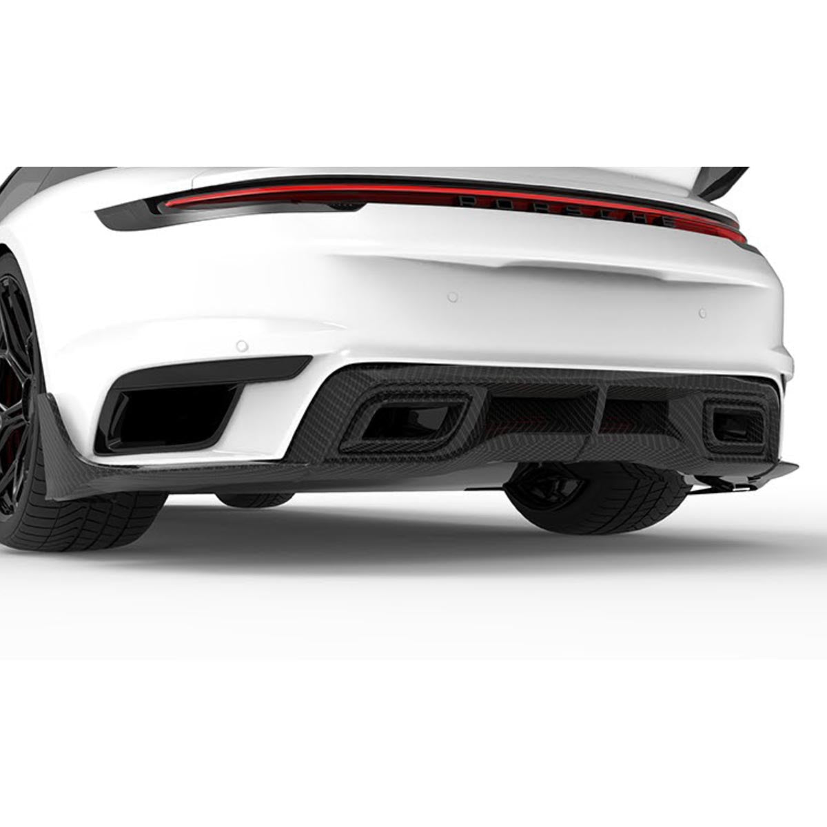 1016 Industries Porsche 992 Turbo S Rear Diffuser w/ Integrated Exhaust Tips