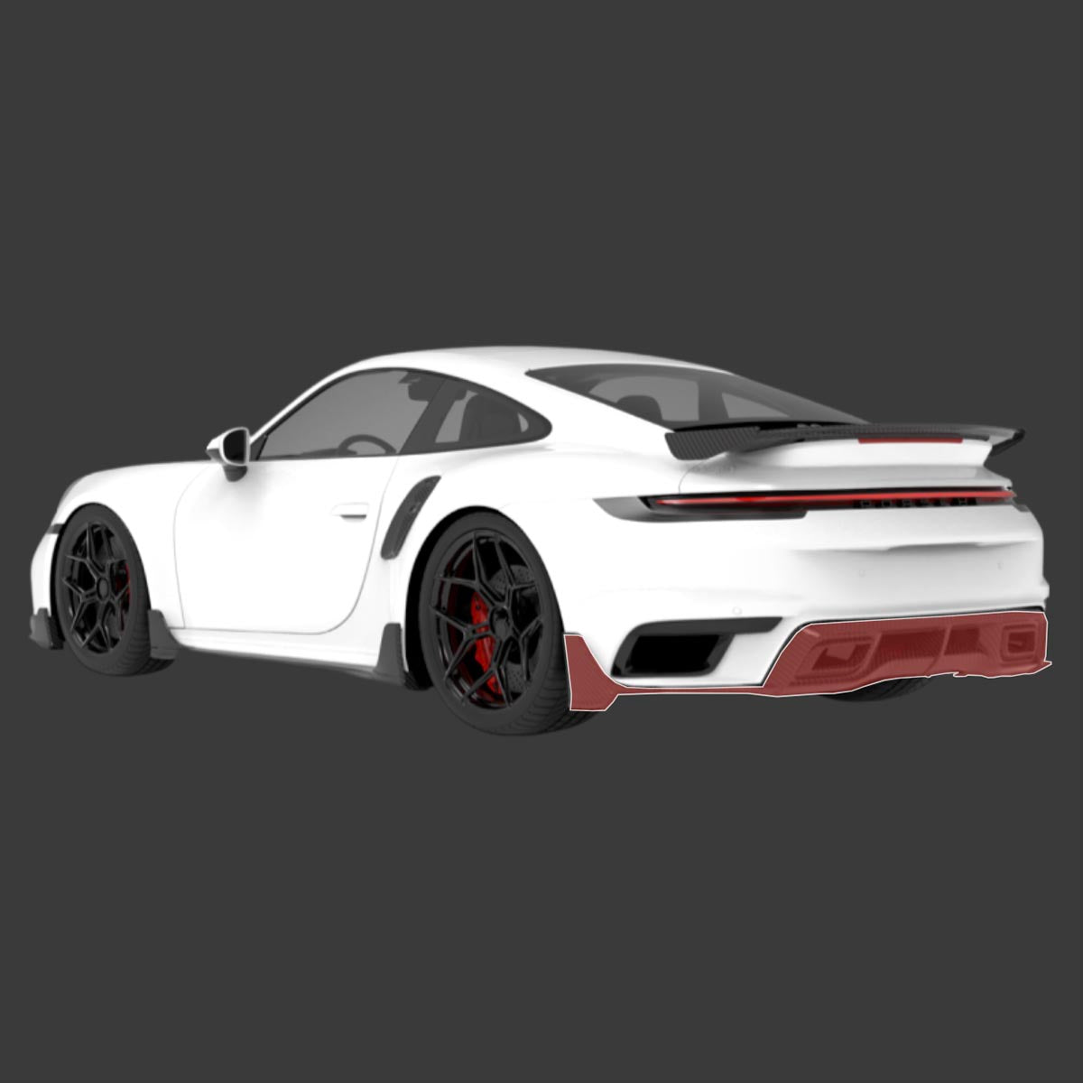 1016 Industries Porsche 992 Turbo S Rear Diffuser w/ Integrated Exhaust Tips