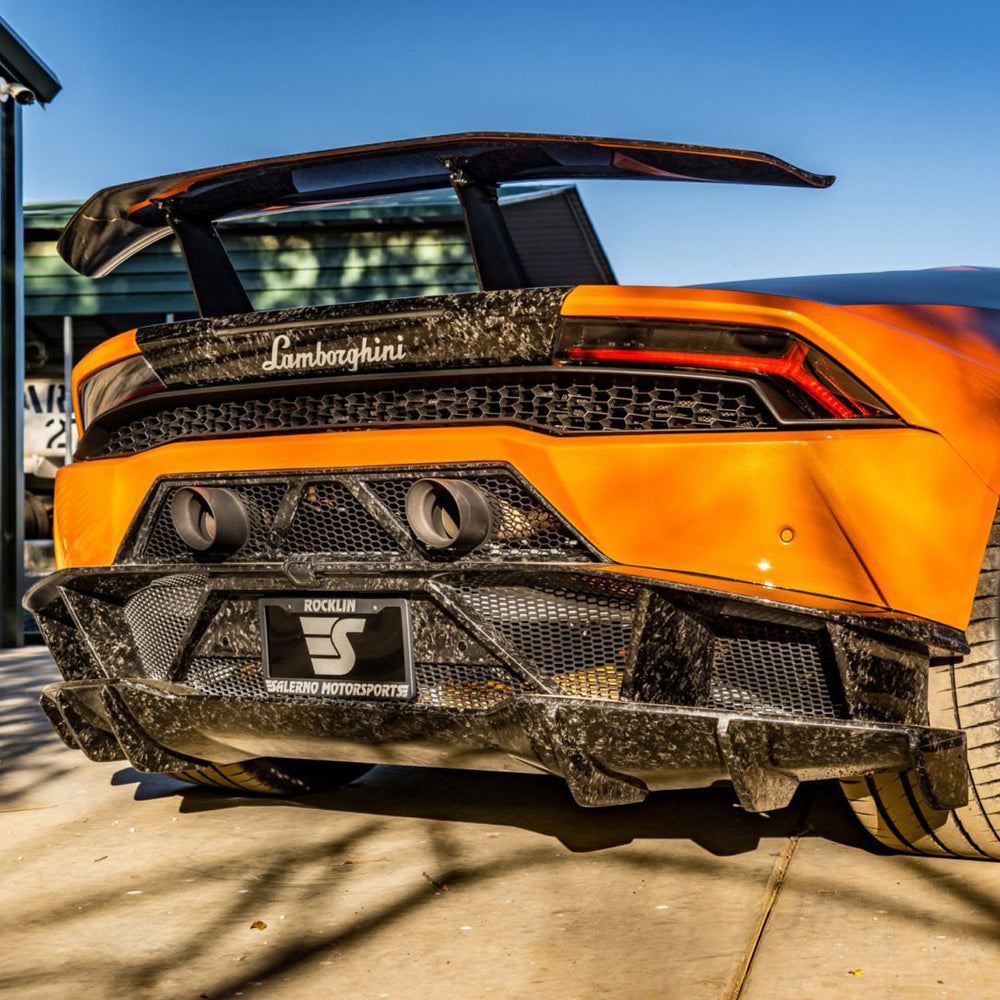 Hurican Rear End Lamborghini Huracan LP610 Rear Wing & Base V2 – Top Spec Motorsports