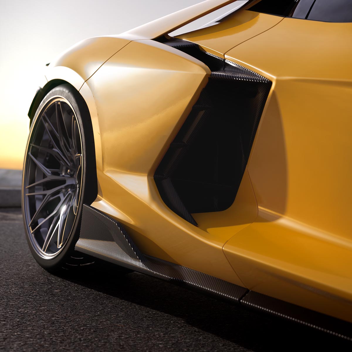 1016 Industries Lamborghini Revuelto Side Skirts